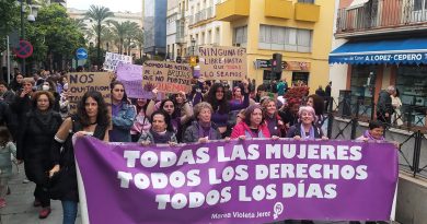 Manifestación del 8M 2023./ Marea Violeta Jerez