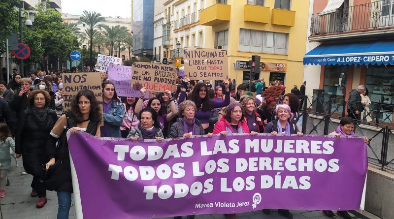 Manifestación del 8M 2023./ Marea Violeta Jerez